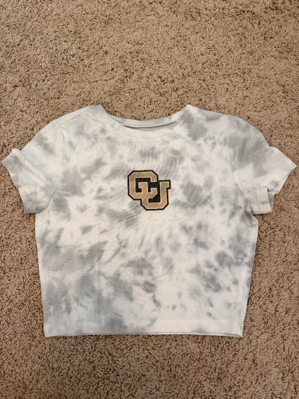CU Boulder Tie Dye Crop Top